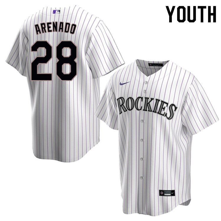 Nike Youth #28 Nolan Arenado Colorado Rockies Baseball Jerseys Sale-White